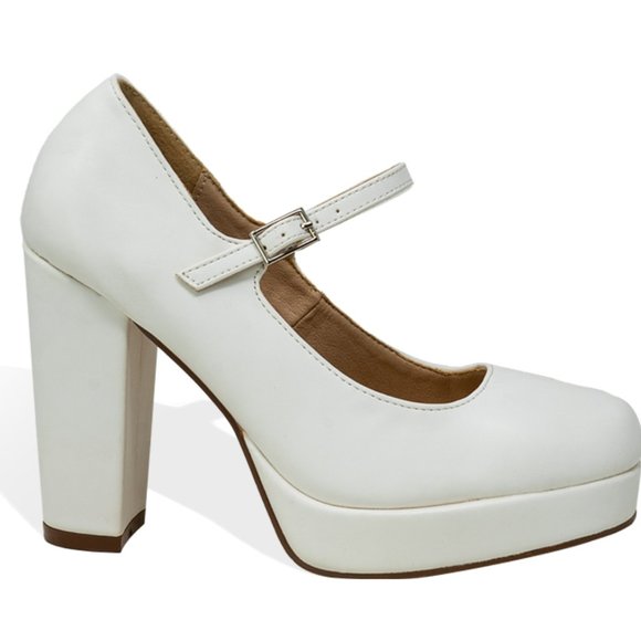 Chase + Chloe Shoes - Women’s Vintage Chunky Platform Block Heel Mary Janes By Chase + Chloe
